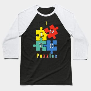 I Love Puzzles Baseball T-Shirt